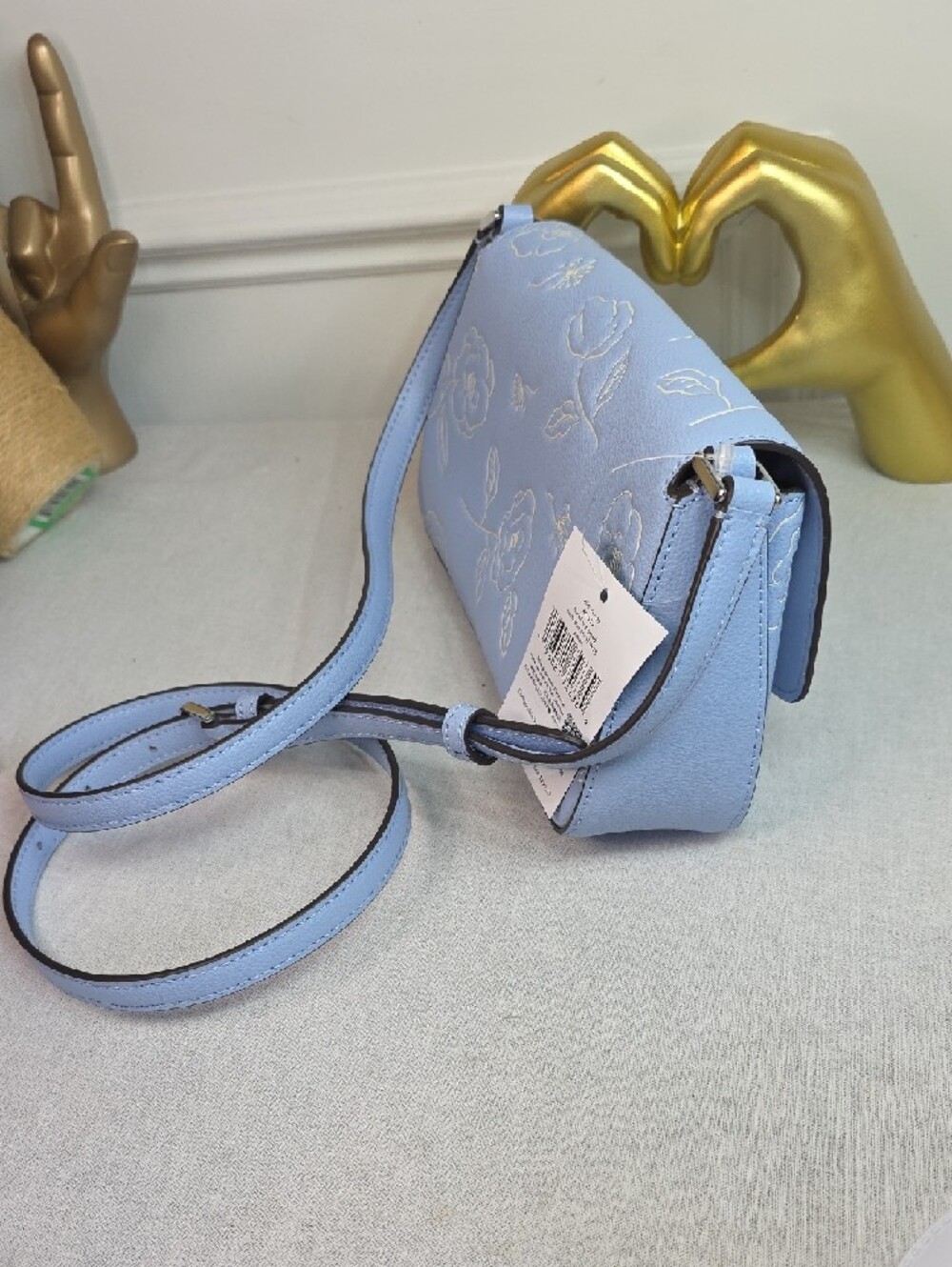 Kate Spade Sutton Floral Mini Crossbody Bag in North Star blue - Picture 7 of 7